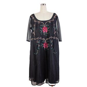 Eshakti Womens Tulle Midi Dress Sz 1X